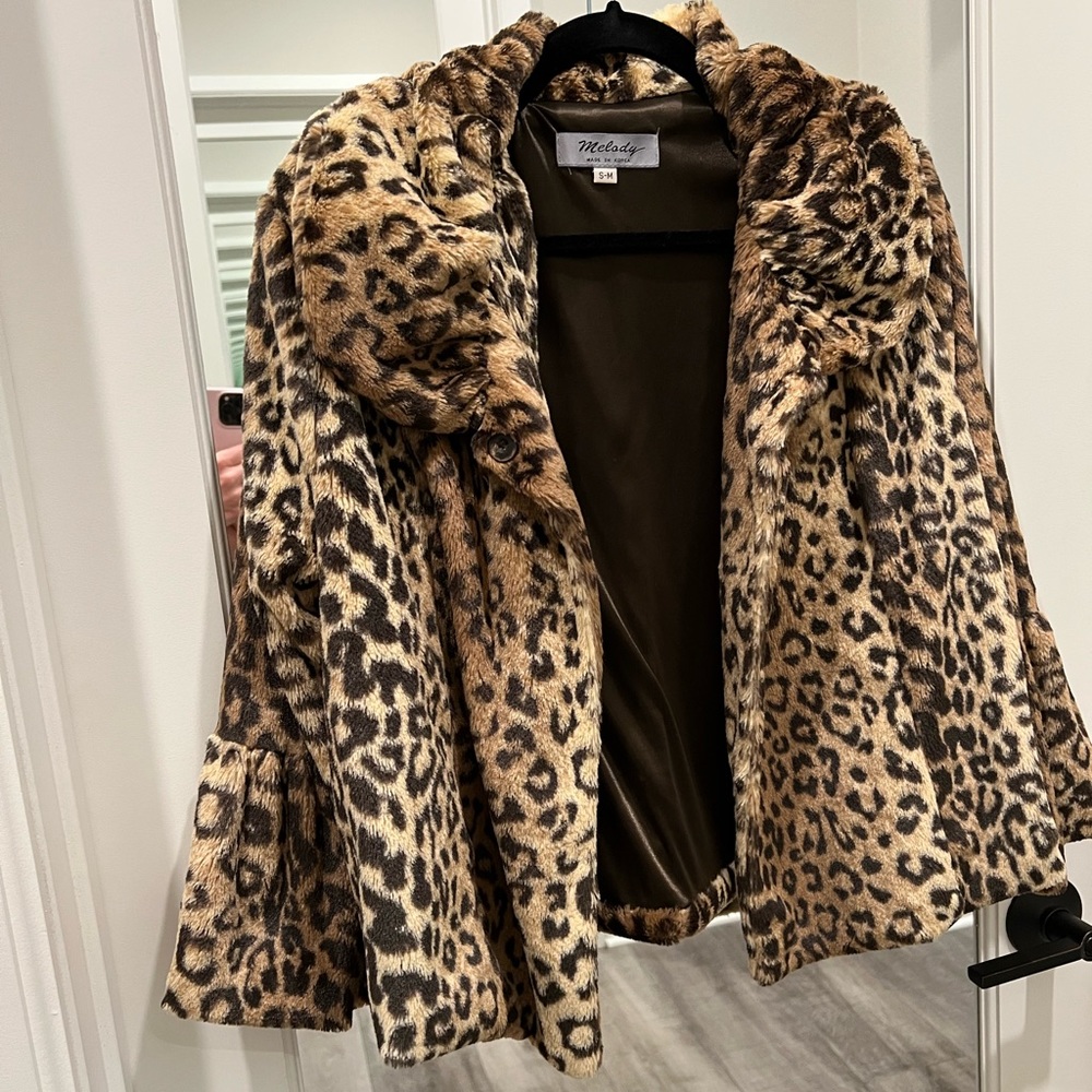 Leopard fur jacket